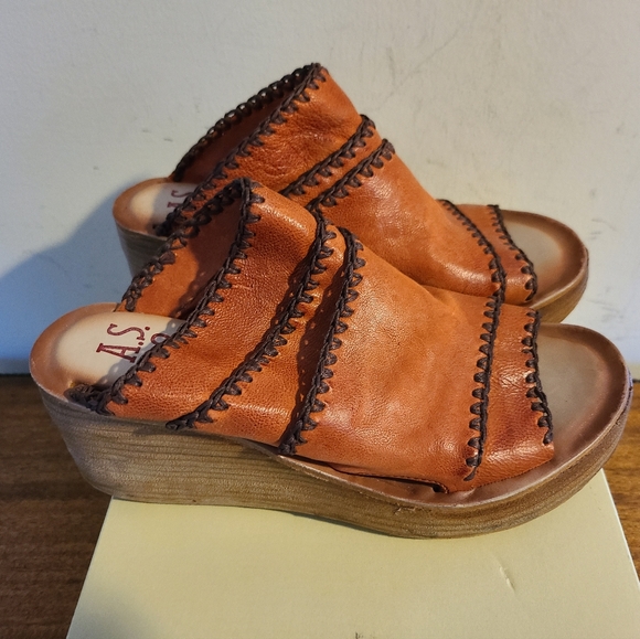 A.S.98 Nelson Wedge Sandals Size 37 - Picture 2 of 7